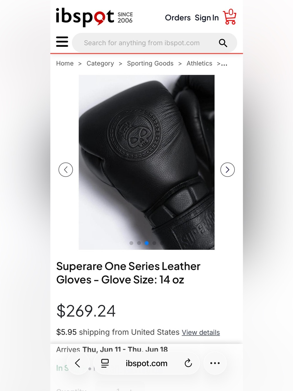 Superare One Series Leather Gloves - Glove Size: 14 oz